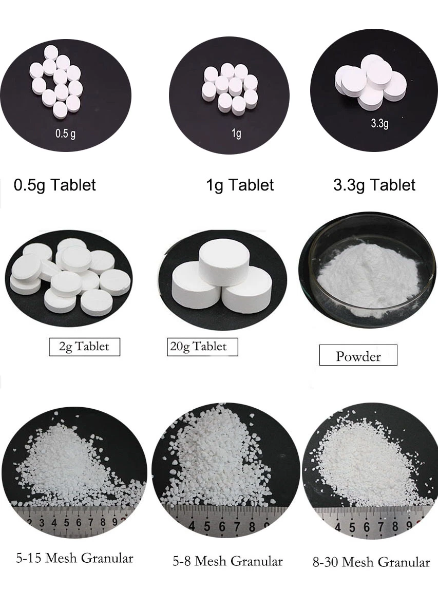 Price-Sodium-Dichloroisocyanurate-CAS-2893-78-9-SDIC-Tablets-Granualar-Powder